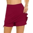 thumbnail image 2 of Abcnature Plus Size Shorts, Womens Athletic Shorts, Women Active Performance Skort Lightweight Skirt For Running Tennis Golf Sport, Comfy Beach Shorts, Yoga Pants, Cycling Sport Shorts Red XXL, 2 of 5