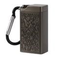 thumbnail image 1 of Metal Portable Ashtray, Rectangular Aluminum Embossed Pattern  Ashtray With Lid, Keychain Outdoor Pocket Ashtray For Bar Indoor Outdoor, 1 of 8