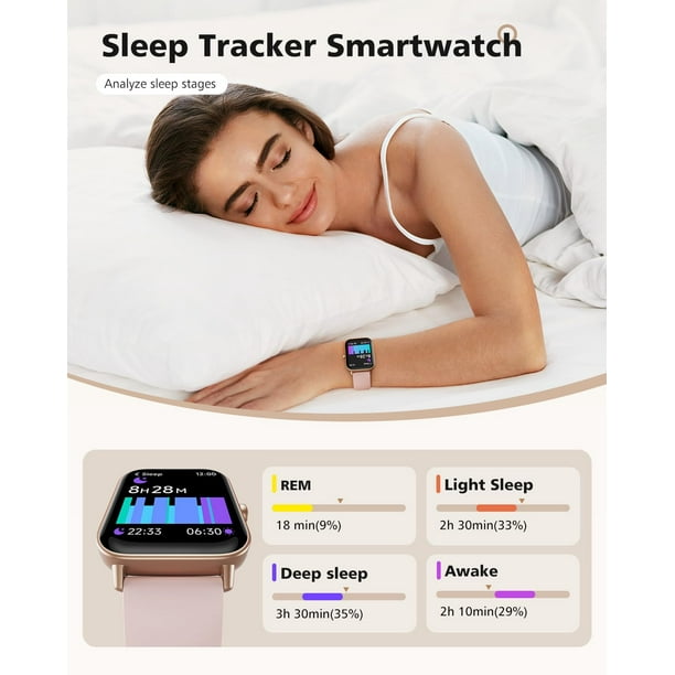 Smart Watch for Women Android iPhone Compatible Fitness Watch Bluetooth Call Receive Text 1.8 Smartwatch with Alexa Heart Rate SpO2 Walmart