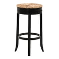 thumbnail image 4 of Carolina Classics Irving 30" Swivel Rush Seat Bar Stool in Antique Black, 4 of 4