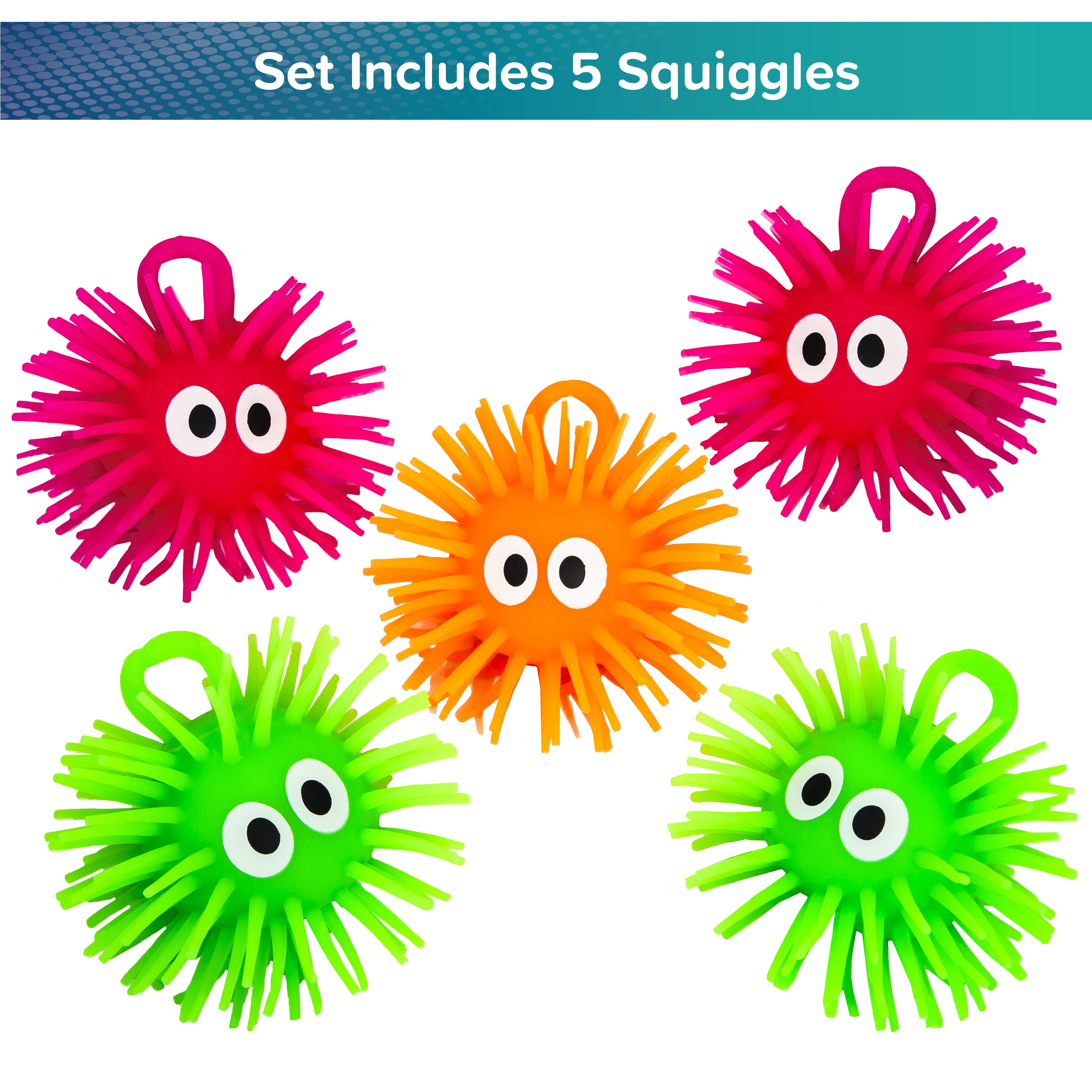 (3 pack) Play Day Squiggles Sea Pals Pool Toy for Children, 5 Pieces, Multi-color