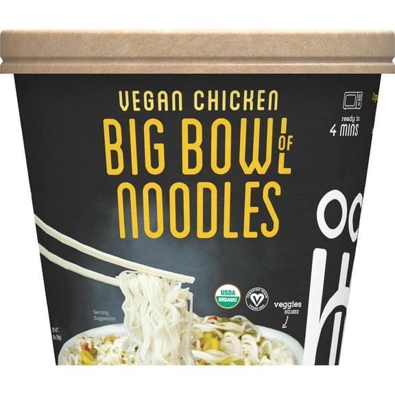 Ocean's Halo, Organic and Vegan Chicken Big Noodle Bowls, 4.02 oz Pack Of 6