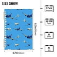 thumbnail image 4 of joogoo Spiral Journal Notebook Airplanes Flying College Ruled Notebooks 8.3" x 5.7" 2 PCs, 4 of 8