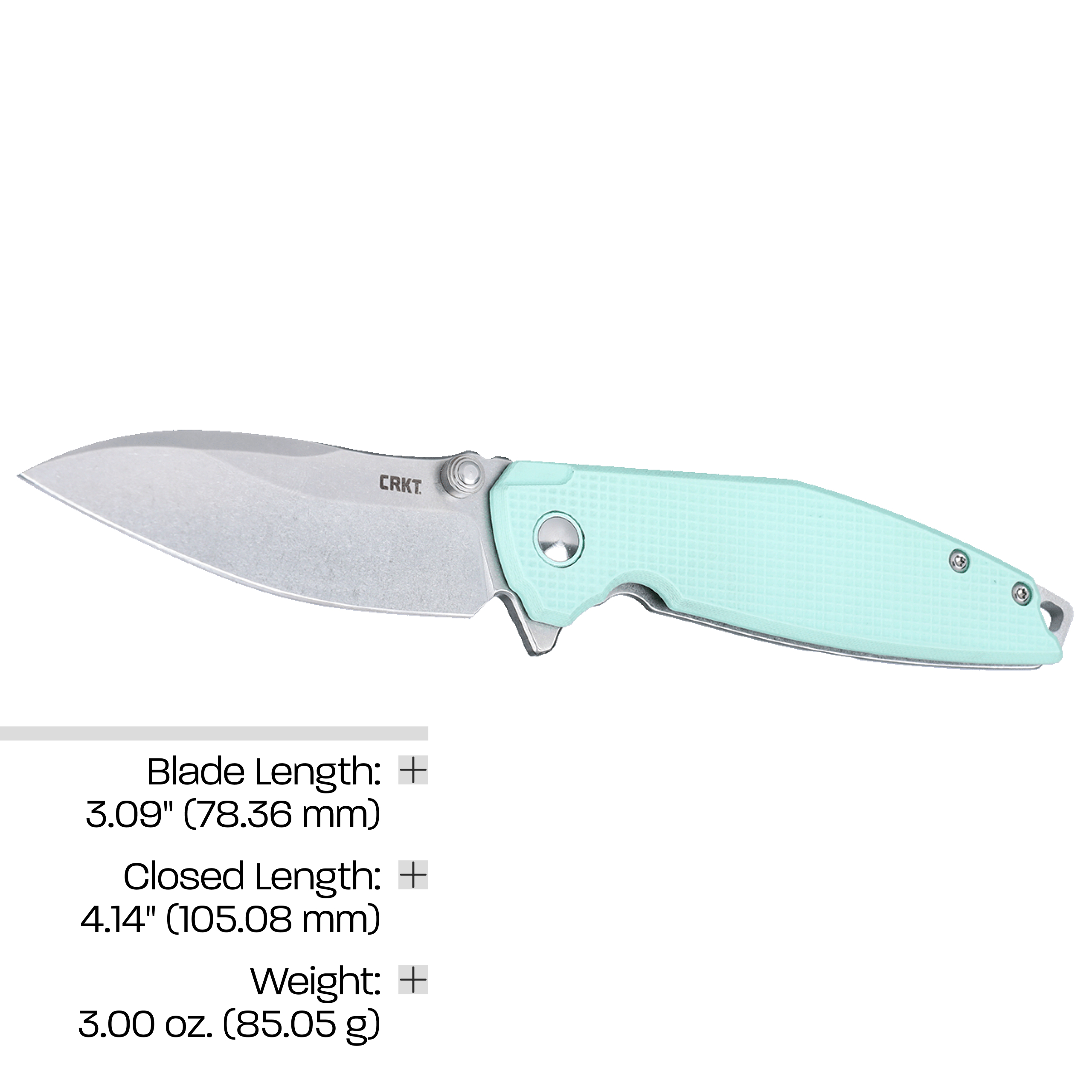 CRKT Ibis Everyday Carry EDC Pocket Folding Knife with Frame Lock: 14C28N Plain Edge Blade, G10 Handle, Pocket Clip, 2560