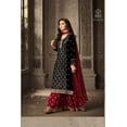 thumbnail image 2 of Sangeet Function Wear Designer Indian Pakistani Salwar Kameez Suits Sharara Plazzo Dress ( Black, XS - 36 ), 2 of 3