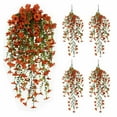 thumbnail image 4 of Home Decoration Artificial Hanging Flowers For Outdoor Spring Decoration 4PCS Silk With Leaves Look Real Faux Flowers For Outside Porch Patio Window Box Yard Home Decor, 4 of 9
