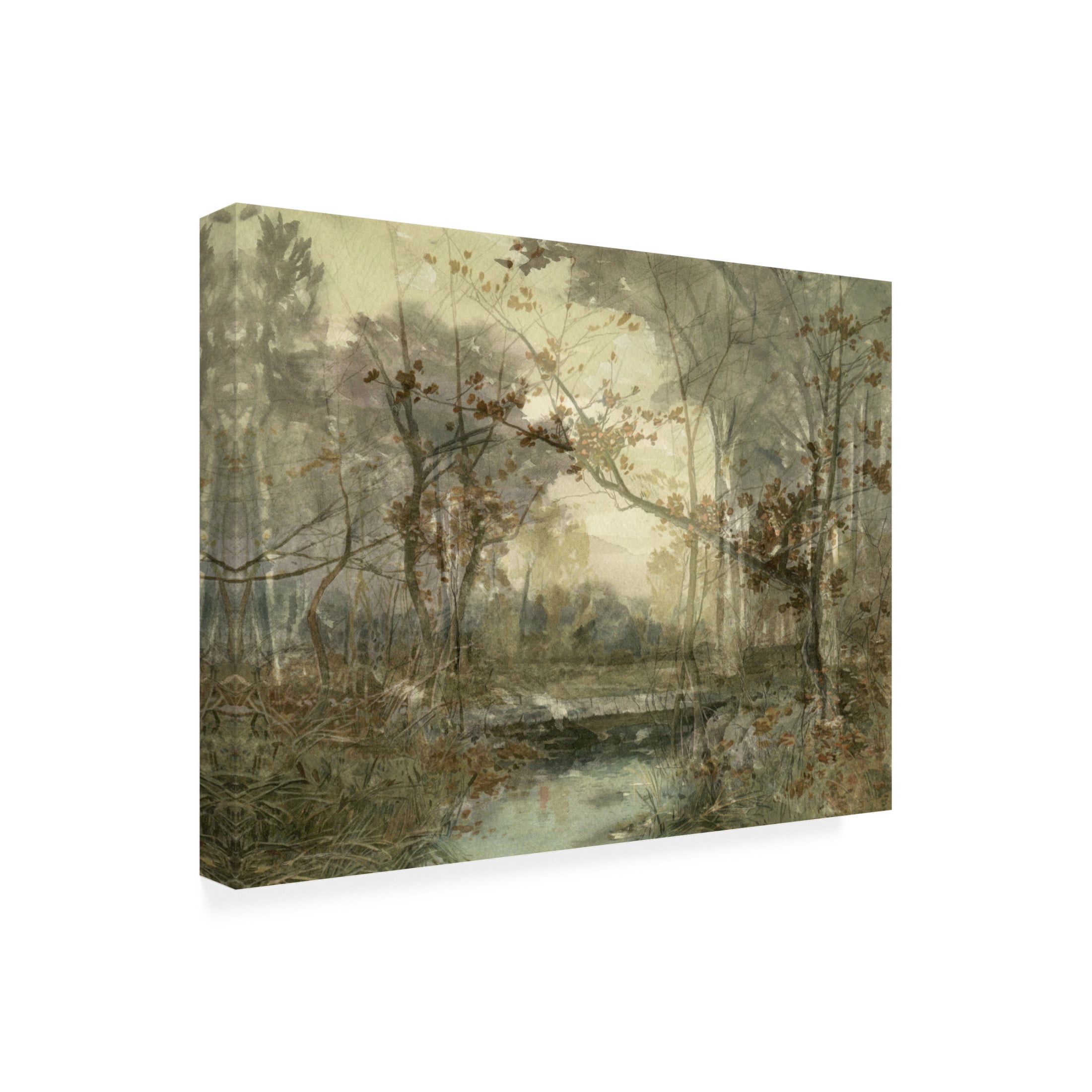 Canvas Wall Art - Stellar Design Studio 'Sunset Pond III' Wall Art for Living Room, Bedroom, or Office Décor by Trademark Fine Art - 47 x 35 Inches