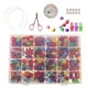 thumbnail image 1 of 590 piezas de acrílico, joyería DIY, creativo, hallazgo de joyería para niños, collar, pendientes, fabricación de pulseras mayimx Cuentas de bricolaje Set Craft, 1 of 9