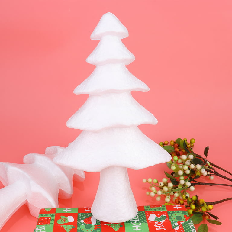 Amosfun 12pcs Foam Cones White Foam Balls Christmas Tree Cones for DIY Modeling Craft Floral Arranging Supplies