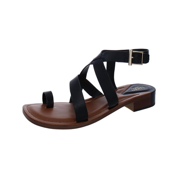 Franco Sarto Womens Ina Leather Strappy Block Heel