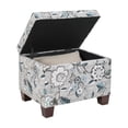 thumbnail image 3 of Convenience Concepts Madison Storage Ottoman, Gray Flora Fabric, 3 of 7