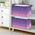 thumbnail image 2 of Yayeee Foldable Storage Basket for Shelves with Handles Waterproof Cloth Bins, Gradient Love, 2 of 7