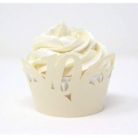 All About Details 10 Cupcake Wrappers,12pcs (Vanilla)