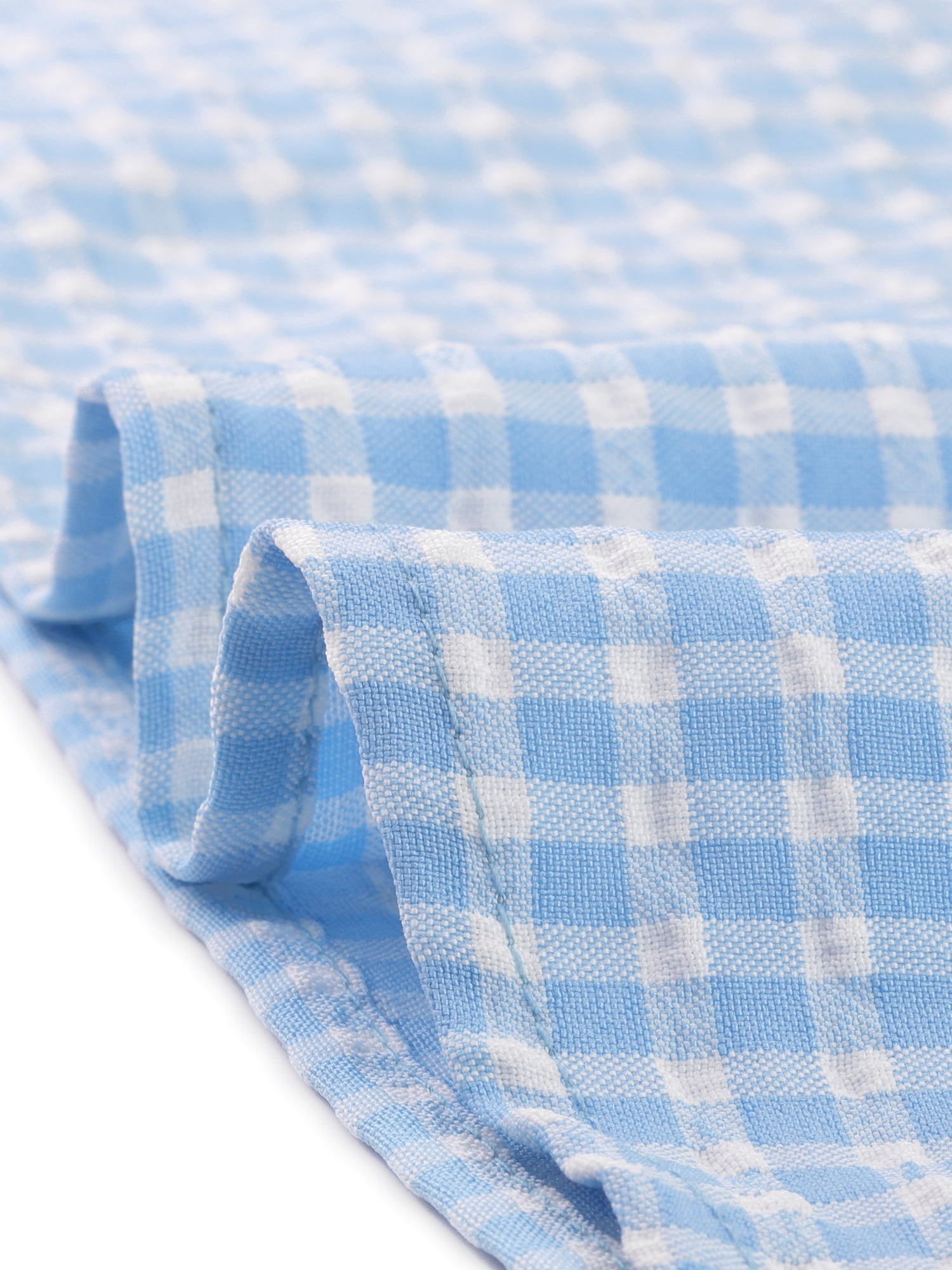 DARING DIVA Short Sleeve Casual Checked Top XL Blue