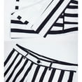 thumbnail image 4 of Women's Beetle Costume Suit Halloween Black and White Stripe Jacket Corset Skirt Set, SIZE L, 4 of 6
