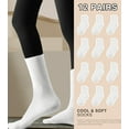 thumbnail image 4 of 3-12 Pack Womens Crew Socks Size 6-9 LightWeight Thin Casual Calf Socks, 4 of 7