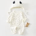 thumbnail image 2 of CAUYDY 3-6M 9-12M 18-24M Girls Sleepers for Newborn Baby Clothes Preemie Long Sleeve Romper Fall Winter Infant Girl Soft Pajamas Toddler Bodysuit Sizes 0-2 Months,White, 2 of 7