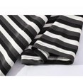 thumbnail image 2 of Men's Heavyweight Striped T-Shirt, Relaxed Cotton Crewneck Tee with Black and White Stripes, 2 of 7