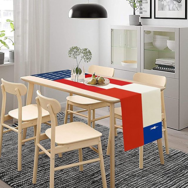 America Chile Chileans Flag Table Runner,Table Decor for Indoor Outdoor Dining Table Decorations