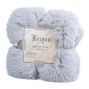 Faux Fur Throw Blanket, Fuzzy Plush Soft Skin-friendly Fleece Blanket, Fluffy Cozy Throw Blankets for Couch, Sofa, Bed, Thick Comfy Blankets and Throws, 46.8x31.2 inches