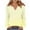 #0190-Yellow, variant on Ailaofu Slim Drawstring Lacing Tops Women Clothing Long Sleeve Solid Simple Temperament T Shirts