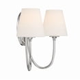 thumbnail image 5 of JUN-10322-PN Crystorama Lighting Juno - 2 Light Wall Mount-13 Inches Tall and 15 Inches Wide-Polished Nickel Finish, 5 of 12