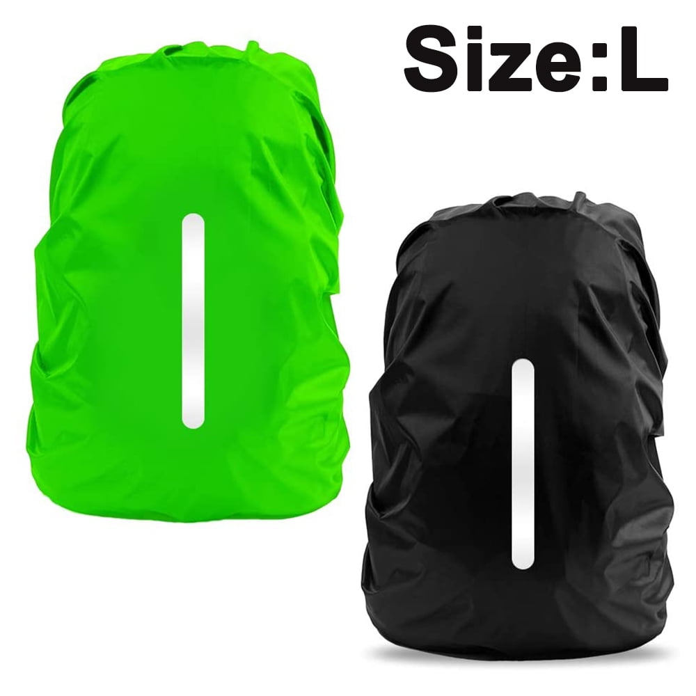 Portable Adjustable Waterproof Dustproof Backpack Bag Reflective Dust Rain Cover 