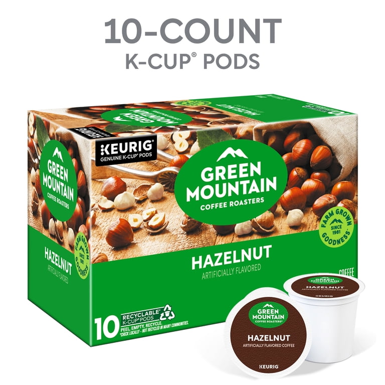 Green Mountain Coffee Roasters, Hazelnut Light Roast K-Cup Coffee