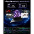 thumbnail image 4 of 17.3" IPS FHD Gaming Laptop 32GB DDR5 RAM 2TB SSD AMD Ryzen 7 8745HS (8 Cores Up to 4.9GHz) AMD Radeon 780M Graphics with 100W Type-C Backlit Keyboard Fingerprint Black, 4 of 7
