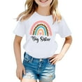 thumbnail image 2 of ibiyuan Big Sister Shirts for Girls Size 10 Promoted To Big Sis Cotton T-Shirt Pregnancy Announcement Graphic Short Sleeve Toddler Girl Shirts 4t Big Sister Outfit Basic Tees Baby Girl Tops, 2 of 4