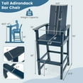 thumbnail image 3 of Costway Tall Adirondack Chair with Ergonomic Backrest Armrests & Footrest for Backyard Navy, 3 of 8