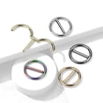 thumbnail image 3 of Surgical Steel Nipple Ring Hoop 14 Gauge with Dual Hinge - Pair, 3 of 3