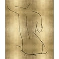 thumbnail image 2 of Blake, Madeline 15x17 Gold Ornate Wood Framed with Double Matting Museum Art Print Titled - Female Figure Gold V, 2 of 4