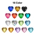 thumbnail image 5 of Uxcell 40 Pcs Acrylic Heart Rhinestone 0.79" Flat Back Plastic Gems Light Brown, 5 of 7