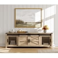 thumbnail image 3 of Wampat Durable Television Stand, Wood Composite Light Oak, 70.00 x 15.40 x 22.80", 82 lbs, 3 of 7