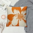 thumbnail image 2 of JEUXUS  Throw Pillow Covers Orange Hibiscus Cushion Pillow Case Home Decor Pillowcase, 2 of 5