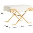 thumbnail image 5 of SAFAVIEH Luna Modern Greek Key Bench, Light Beige/Gold, 5 of 7