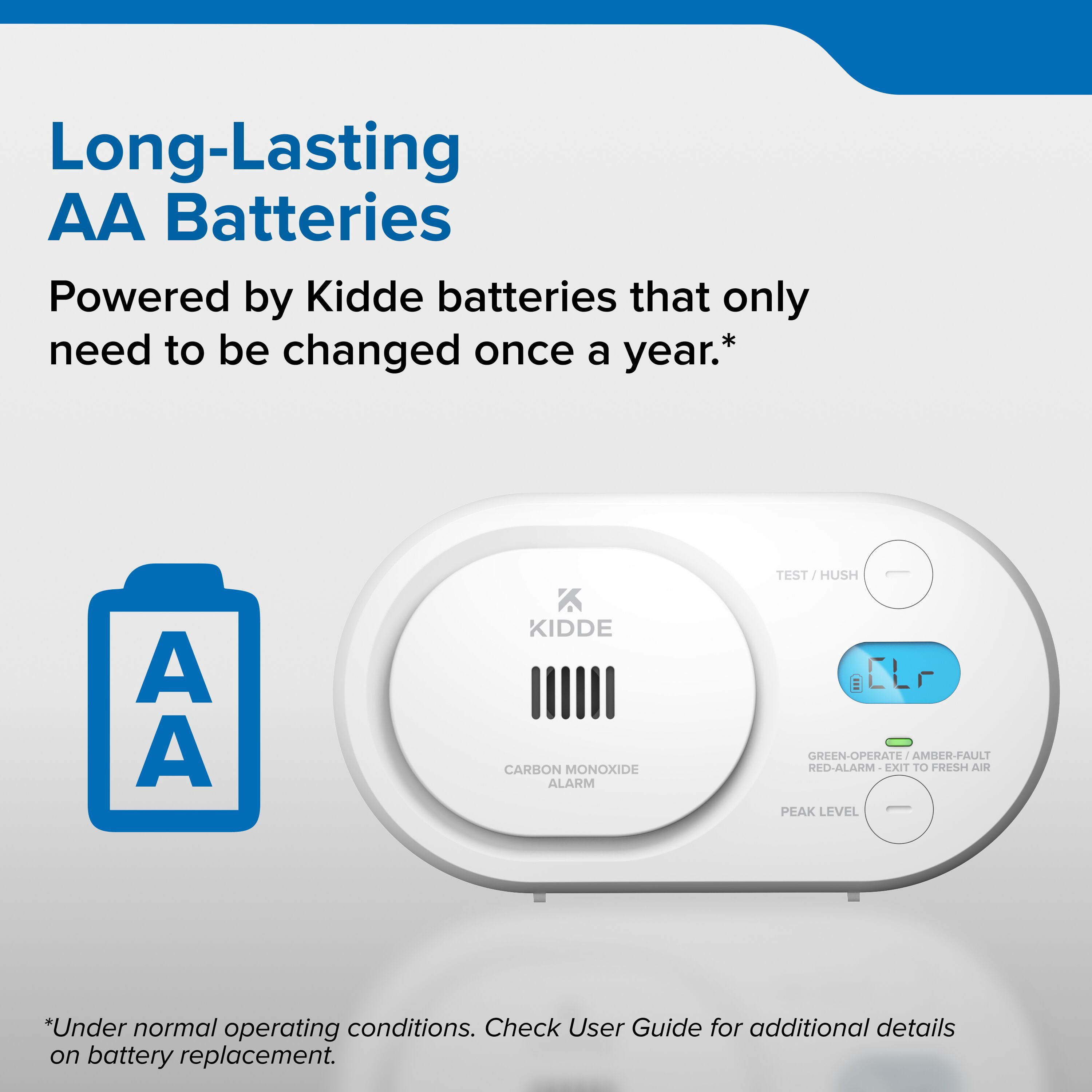 Kidde COBD AA Battery Powered, Electrochemical Carbon Monoxide Alarm