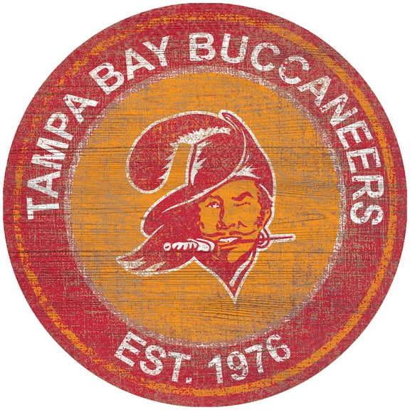 Tampa Bay Buccaneers 24'' Round Heritage Logo Sign