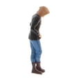 thumbnail image 5 of 1/64 Model Street Figure Character Dolls Building Table Decor Black Hoodie, 5 of 5