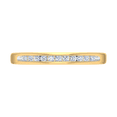 thumbnail image 3 of 1/10 Carat Channel Set Diamond Wedding Anniversary Ring in 14K Yellow Gold - IGI Cert (Ring Size 9.75) (I1-I2 Clarity), 3 of 7