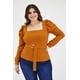 thumbnail image 5 of Blusa escote cuadrado Roman Fashion /Tallas Extras, 1849 (Mostaza) ocre 40, 5 of 7