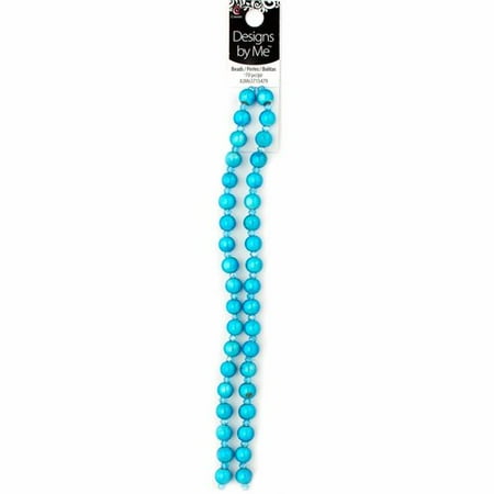 Drops Vintage Glass Bead Strand - Bright Turquoise Glass Bead Strand, 78 Piece