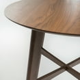 thumbnail image 6 of GDF Studio Gideon Mid Century Modern Wood Circular Bar Table, Walnut, 6 of 8