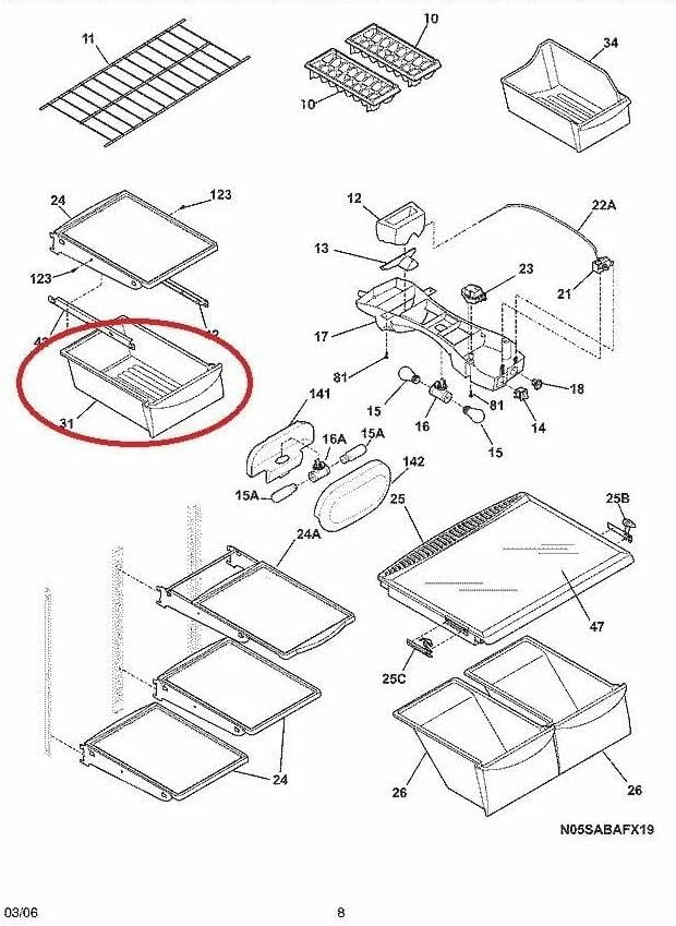 240530811 Refrigerator Meat Cripser Pan Compatible with Frigidaire Kenmore Refrigerator -Replaces 240530801, 240530813,240354201(15.7 * 11.6 * 4.3 INCH)