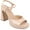 Nude, variant on Womens Ziarre Patent Vegan Leather Ankle Strap Platform Dress Sandals