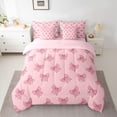 thumbnail image 2 of Feelyou Cute Princess Bowknot Twin Bedding Sets 7pcs, Dreamy Fairy Bedding Comforter Set, 2 of 8