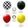 Fenghu 110 Pcs Racing Car Balloons Arch Set, Race Car Birthday Party Supplies, 18" Black and White Racing Car Foil Balloon, 12" Red Yellow Black Latex Balloon for Racing Car Birthday Decoration