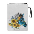 thumbnail image 2 of HELLHERO Book Lovers Gifts Book Sleeve Cover with Waterproof Polyester Easy Carry Book Case Book Protection Office for Women 11.42 x 8.66 Inch, Rainbow Zebra Head, 2 of 8