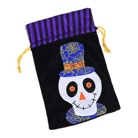 

DBYLXMN Velvet Candy Bags Child Friendly Trick Or Holders Elegant Ghostly Party